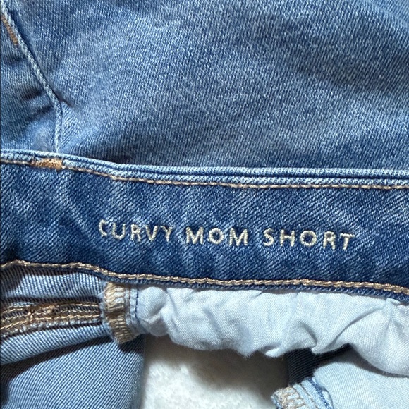 American Eagle Outfitters Women's Blue Denim Curvy Mom Short - Picture 4 of 5